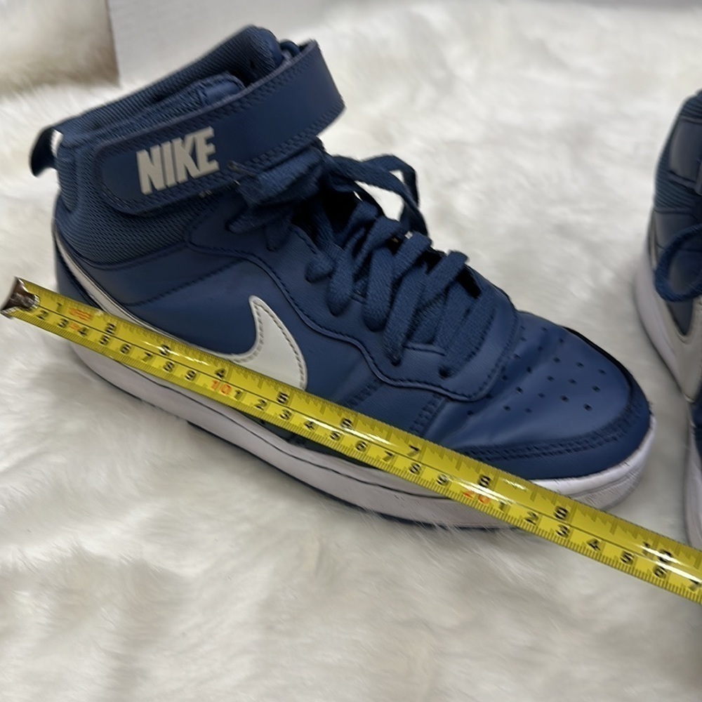 Nike Mid Top Athletic Sneaker Size 5Y Youth Blue White Lace Up Basketball Shoes - Picture 11 of 15